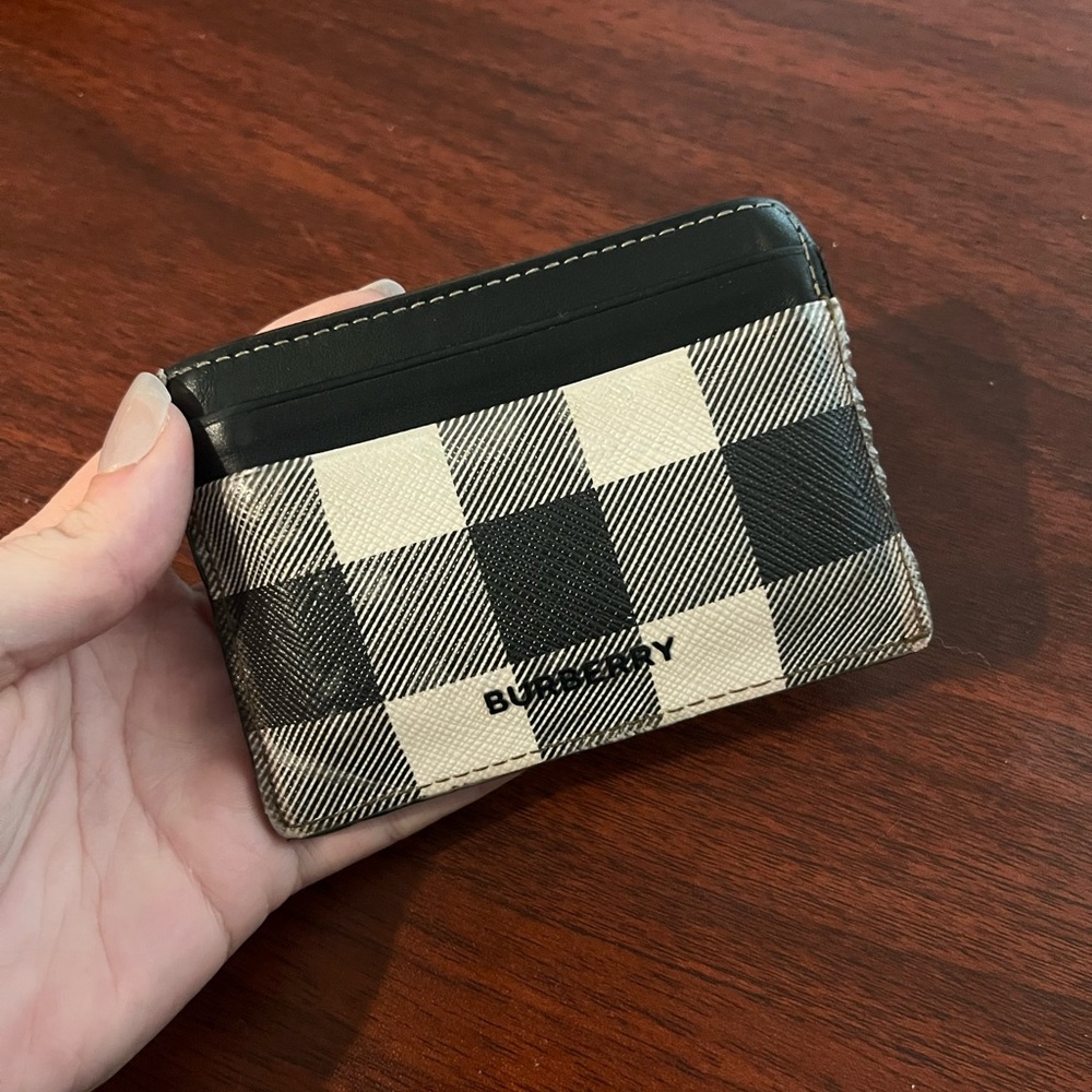 Burberry Check Card Case Wallet